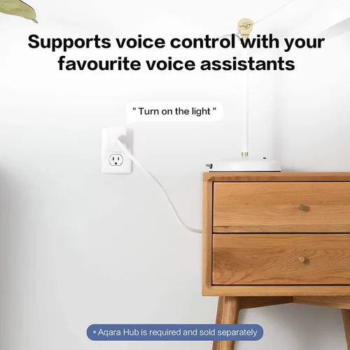 Vista 5 de Aqara Mini interruptor inalámbrico y enchufe Samrt con monitoreo de energía, requiere Aqara Hub, conexión Zigbee, botón inteligente