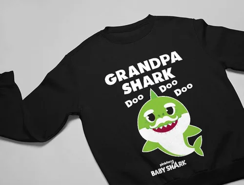 Vista 4 de Sudadera con capucha para bebé de tiburón Doo Baby Shark Papa