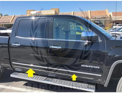 Vista 2 de Accesorios de calidad de moldura lateral triple cromada para Chevrolet Silverado+GMC Sierra