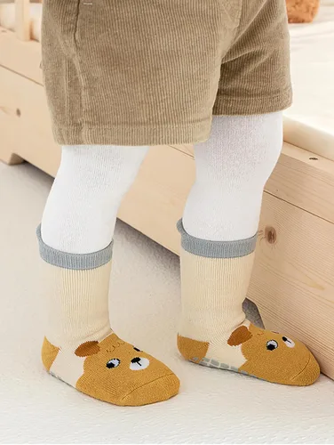 Vista 6 de Calcetines de agarre antideslizantes para bebés y niños pequeños, cálidos, gruesos, antideslizantes, calcetines para niñas y niños recién nacidos, 6