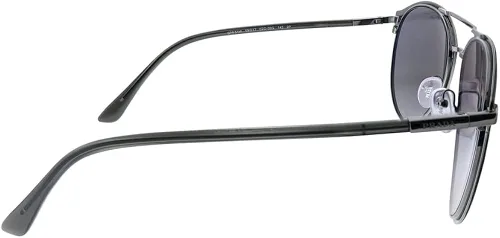 Vista 3 de Prada PR 51WS 02G09G - Lentes de sol piloto de plástico negro mate con lente polarizada gris