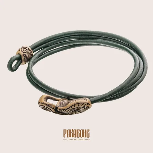 Vista 2 de Pulsera maorí con pulsera de océano de manta rayo con peces de patín para hombres y mujeres, él, joyería tribal náutica polinesia