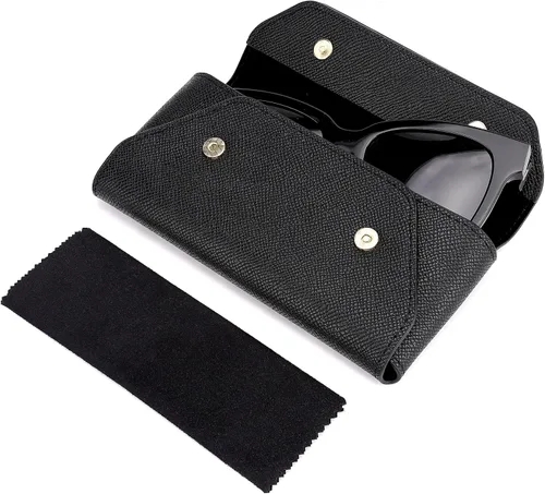 Vista 2 de Linkidea Extra Large Sunglasses Pouch Bag Compatible with RayBan Metal AviatorNew WayfarerAviator Maxmore