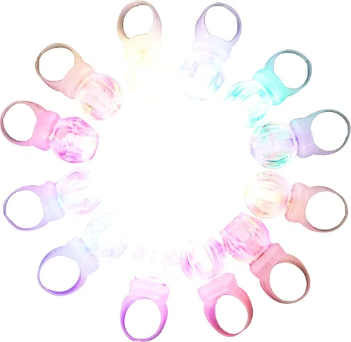 Vista 8 de Anillos de luz LED intermitentes, coloridos anillos parpadeantes para cumpleaños, despedida de soltera, despedida de soltera, regalos de fiesta