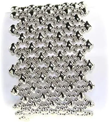 Vista 2 de Metal líquido por Sergio Gutiérrez SG 3 tamaños Pulsera-SG bolsa incluida.Cromado B79-N