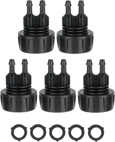 Vista 10 de Tubo de riego por goteo de 1/4 de pulgada a conector adaptador de grifo, divisor en Y de 2 vías para manguera de jardín de 3/4 pulgadas a manguera
