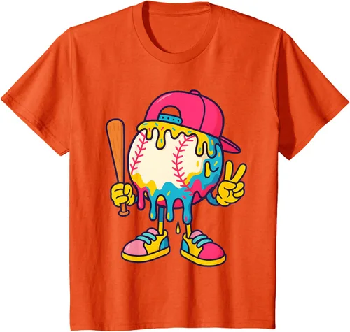 Vista 31 de Camiseta de béisbol Ice Cream Drip Youth Back To School Baseball Stuff