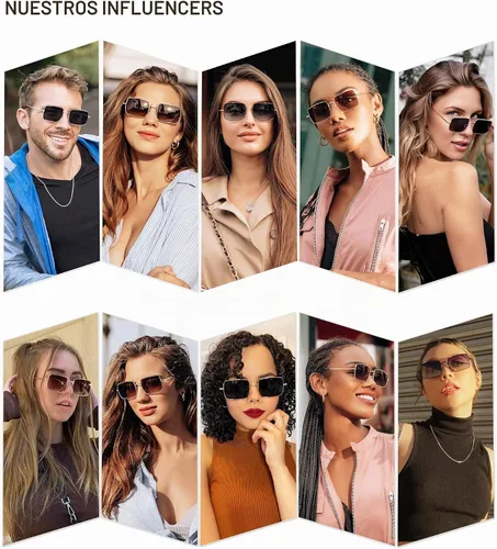 Vista 2 de SOJOS Retro Rectangular Square Polarized Sunglasses for Women Men SJ1168,Medium Negro