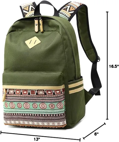 Vista 6 de Mochilas ligeras para niños, mochila escolar de lona, pequeñas mochilas de viaje para mujeres, niñas, niños, mochila para niños pequeños