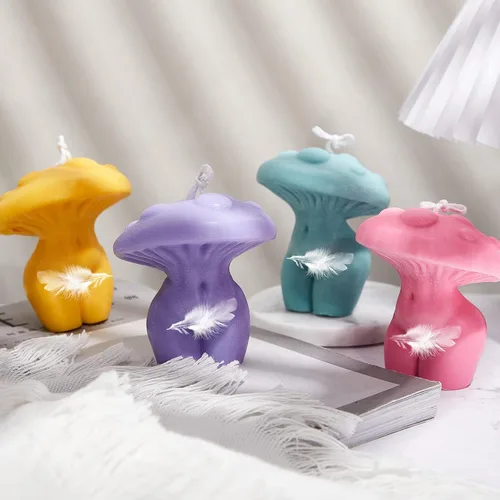 Vista 6 de Fabbay Moldes corporales de hongos y mujeres, molde de silicona para manualidades, moldes para velas femeninas, moldes para hacer velas, moldes