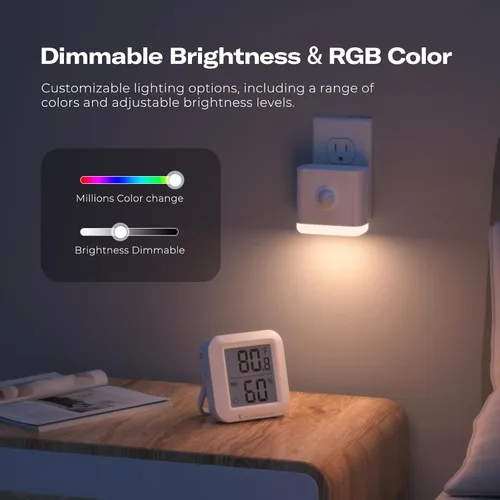 Vista 5 de THIRDREALITY Luz Nocturna de Color Inteligente, Matter sobre WiFi, Multifuncionalidad 3 en 1, Funciona con SmartThings, Google Home, Apple Home