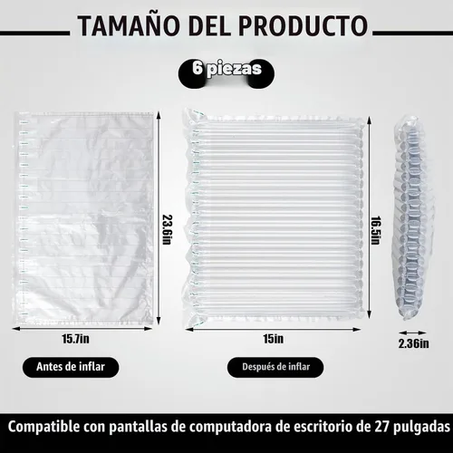Vista 3 de Chunful 6 para 3 pantallas con 1 bomba de bolsas protectoras inflables