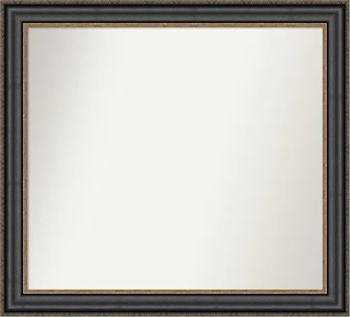 Vista 258 de Amanti Art Espejo personalizado, espejo de baño negro puente, espejo de pared o espejo de tocador de baño sobre el fregadero (26 x 26 pulgadas)