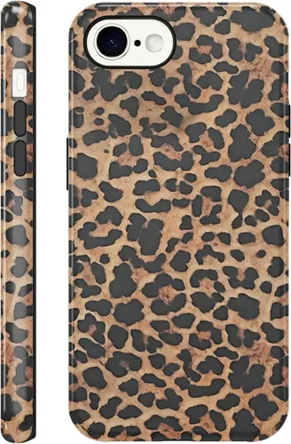 Vista 69 de Funda de teléfono con estampado de guepardo para iPhone 7/8/SE 2020/2022 de 4.7 pulgadas, funda de lujo con diseño de leopardo marrón coqueta a
