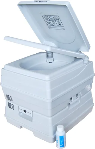 Vista 2 de Sanitation Equipment Visa bacinica, modelo 268, de 24 litros con indicadores de 2 niveles Blanco