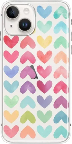 Vista 10 de Blingy's Funda para iPhone 14, bonito patrón de cerezas, estilo tropical, diseño tropical, funda protectora transparente de TPU suave de 6.1 Cerezas