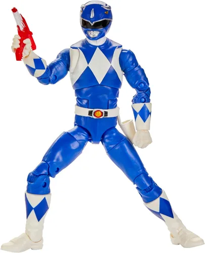 Vista 4 de Power Rangers Lightning Collection Mighty Morphin Blue Ranger - Figura de acción coleccionable de 6 pulgadas con accesorios