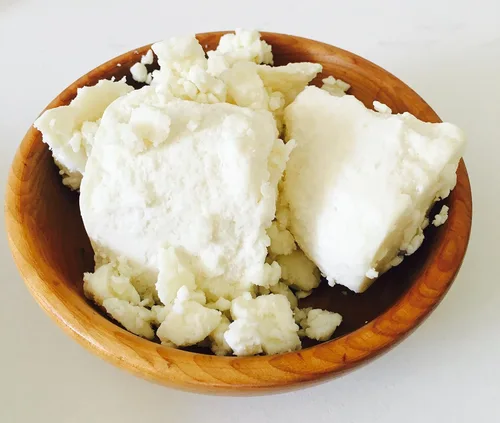 Vista 3 de Manteca de karité orgánica sin refinar 1 libra, africana, 100% pura, sin OMG, fresca, rica y cremosa. Uso para mantequillas hidratantes