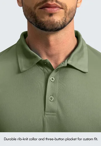 Vista 4 de Camisa polo de manga larga para hombre ligera UPF 50 protección solar camisas frescas para hombres trabajo pesca al aire libre