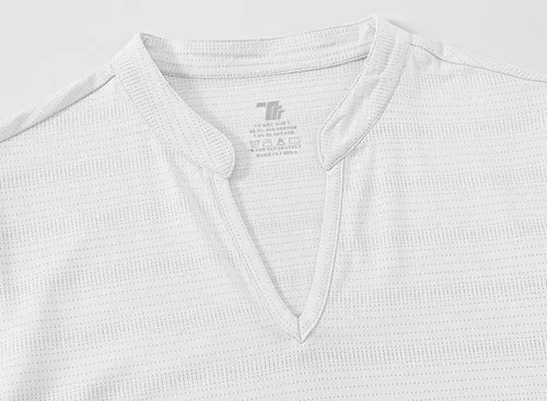 Vista 113 de Gopune Polo de golf con cuello en V para mujer, sin cuello, manga corta, ligera, de secado rápido, camisetas de tenis para correr