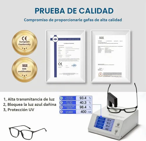 Vista 3 de Cyxus Lentes de bloqueo de luz azul para mujeres y hombres, para 00-negro-8208t02US