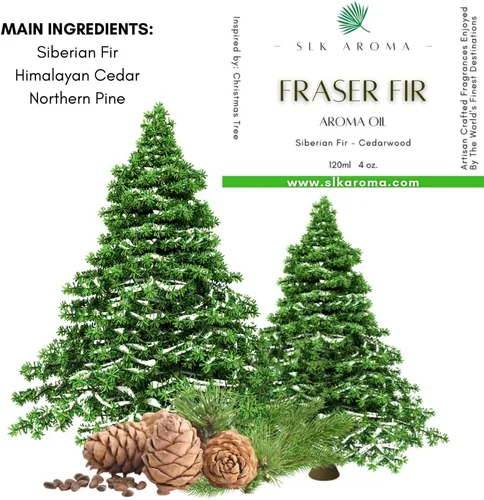 Vista 2 de Aceite aromático Fraser FIR para difusores - El olor fresco de los árboles de Navidad y las fiestas - Mezcla de nicho de abeto siberiano, cedro