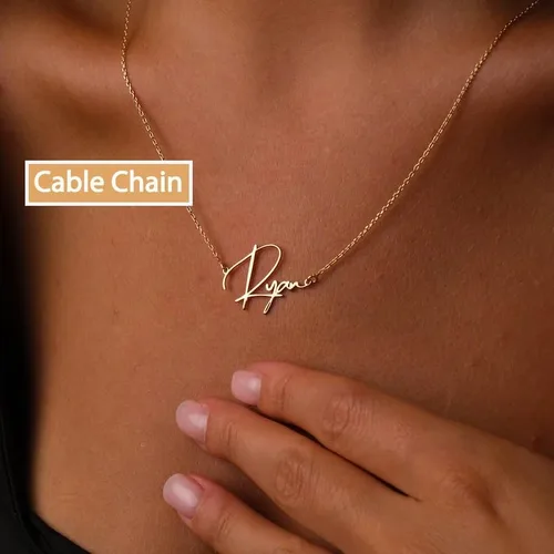 Vista 2 de Collar con 2 nombres en capas personalizable, collar estilo gargantilla de doble cadena chapado en oro de 18 quilates con placa de nombre, collar
