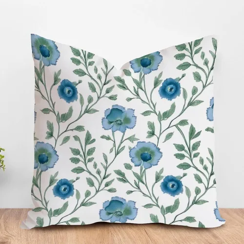 Vista 25 de ArogGeld Chinoiserie - Funda de cojín con diseño de pagoda asiática azul índigo, diseño cuadrado de flores y pagoda asiática, para oficina, silla