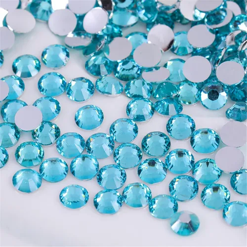 Vista 58 de 3000 unidades de diamantes de imitación termoadhesivos SS6 de 2mm con parte posterior plana, gemas de cristal de vidrio transparente redondas