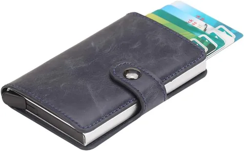 Vista 14 de Tarjetero de crédito Slim Wallet Front Pocket Protector Pop Up Design Aluminio hasta 7