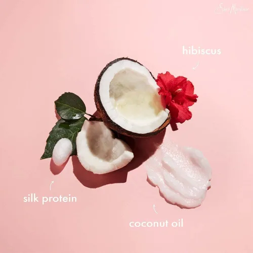 Vista 6 de Acondicionador de cabello con humedad de karité, productos para el cabello rizado, acondicionador de coco e hibisco para rizos y brillo, manteca