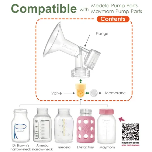 Vista 4 de Protector de pecho de una pieza (0.75 pulgadas, extra pequeño) compatible con extractores de leche Medela