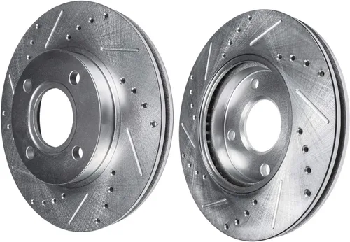 Vista 110 de Detroit Axle - Rotores de freno delantero para 04-13 Mazda 3 Rotores de frenos de disco 06-15 Mazda 5 Reemplazo: Rotor regular delantero de 11.81