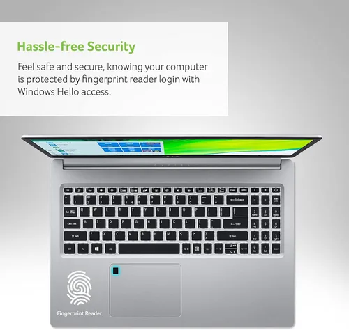 Vista 3 de Portátil Acer Aspire 5 Slim A515-46-R14K, pantalla IPS Full HD de 15.6 pulgadas, procesador portátil de doble núcleo AMD Ryzen 3 3350U, memoria DDR4