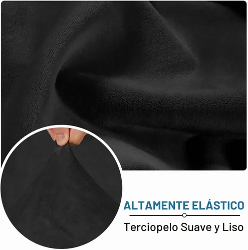 Vista 5 de H.VERSAILTEX Funda de cojín elástica de terciopelo para sofá, funda de cojín de felpa para cojines de silla, protector de muebles, cojín de asiento