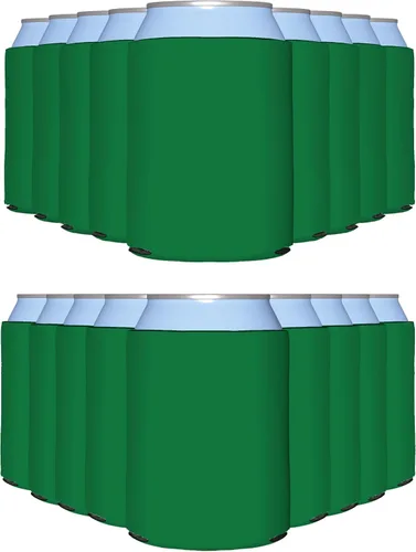 Vista 19 de PartyPrints Paquete de 25 Fundas Negras en Blanco para Enfriar Latas, Espuma Aislante Personalizable a Granel para Cerveza, Soporte de Bebida Liso