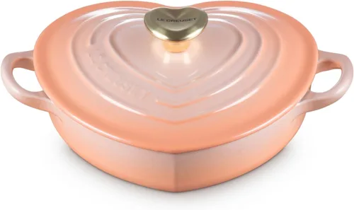 Vista 9 de Le Creuset - Corazón de hierro fundido esmaltado Cocotte, 1.25 cuartos de galón, color cereza Cerise