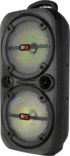 Vista 11 de QFX PBX-8008SM TWS - Altavoces portátiles recargables con Bluetooth de 8 pulgadas con adaptador de CA y micrófono, color negro