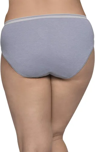 Vista 3 de Fit for Me Womens Plus Heather Assorted Cotton Hi-Cut Underwear, 6