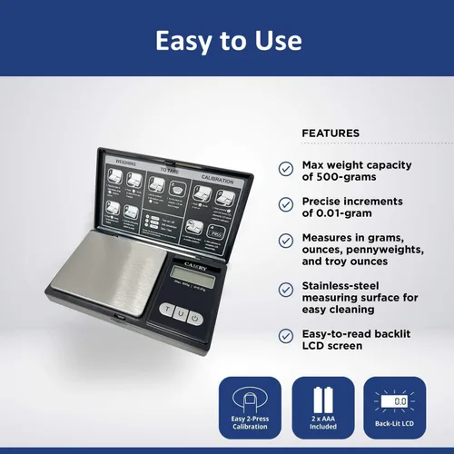 Vista 7 de CAMRY Báscula digital de bolsillo de 17.64 oz/0.00 oz, báscula digital pequeña, gramos, onzas, granos, báscula de hierbas, báscula de joyería