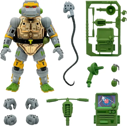 Vista 2 de Super7 ULTIMATES! Teenage Mutant Ninja Turtles Metalhead - Figura de acción TMNT de 7 pulgadas con accesorios, coleccionables clásicos de dibujos