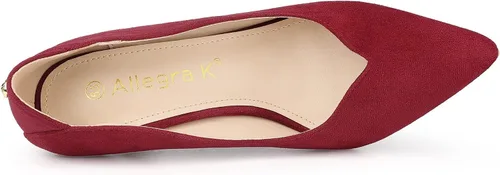 Vista 5 de Allegra K Zapatos de tacón de aguja puntiagudos para mujer