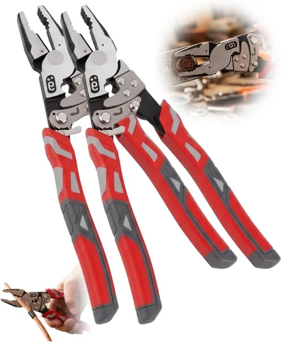 Vista 8 de Locking Pliers 9" Ratcheting Grip for Electrical & Garage Work，1-PC
