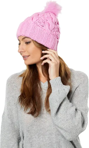 Vista 2 de UGG Gorro de punto para mujer con pompón de piel sintética