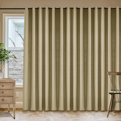Vista 65 de Frelement Cortinas de lino de lino de bronce con ojales para interiores, tratamiento de ventanas para sala de estar, dormitorio, habitación