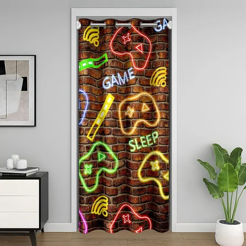 Vista 28 de jejeloiu Cow Skull Door Curtain for Doorway Privacy 34x80 Inch 1 Panel Kids Longhorn Skull Closet Cover for Boys Girls Teens Western Desert Room