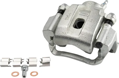 Vista 3 de TRQ Kit de pastilla de freno, pinza y rotor, con kit químico de cerámica compatible con Toyota Sequoia 2008-2015 Tundra 2007-2015