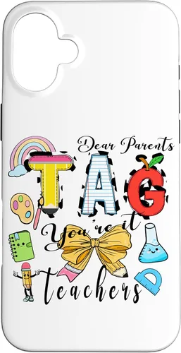 Vista 22 de Last Day of School Dear Parents Tag You're It Love Teachers Case for iPhone 16