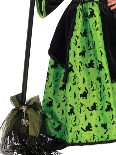 Vista 3 de Rubies Niñas Bruja Verde Disfraz de Niño
