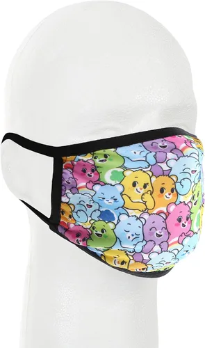 Vista 2 de Care Bears Mascarilla Desbloquear la magia Lindo tejido recolectado cara cubierta con muchos osos cuidados Cubierta facial adulto